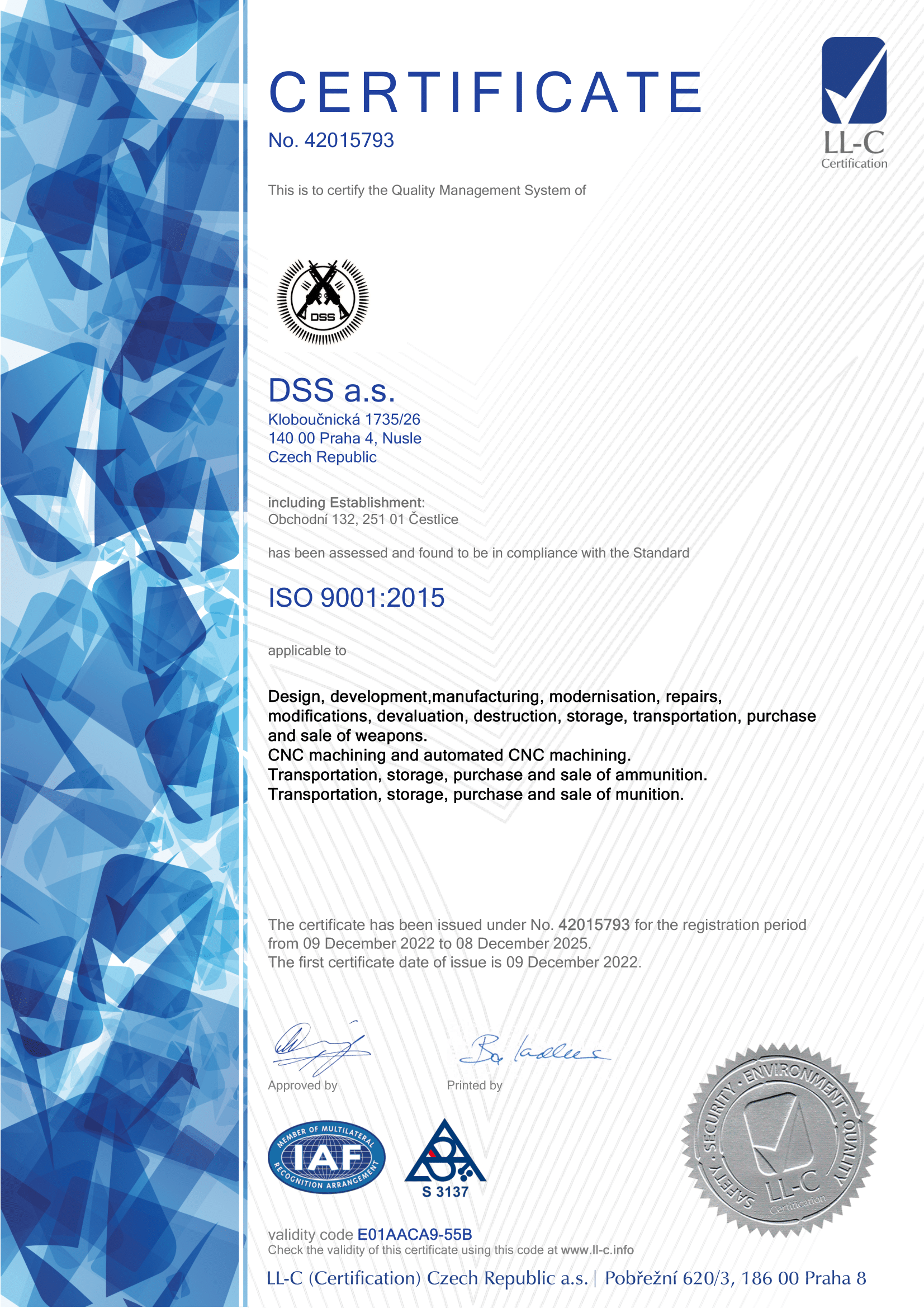 Certifikace ISO 9001:2015
